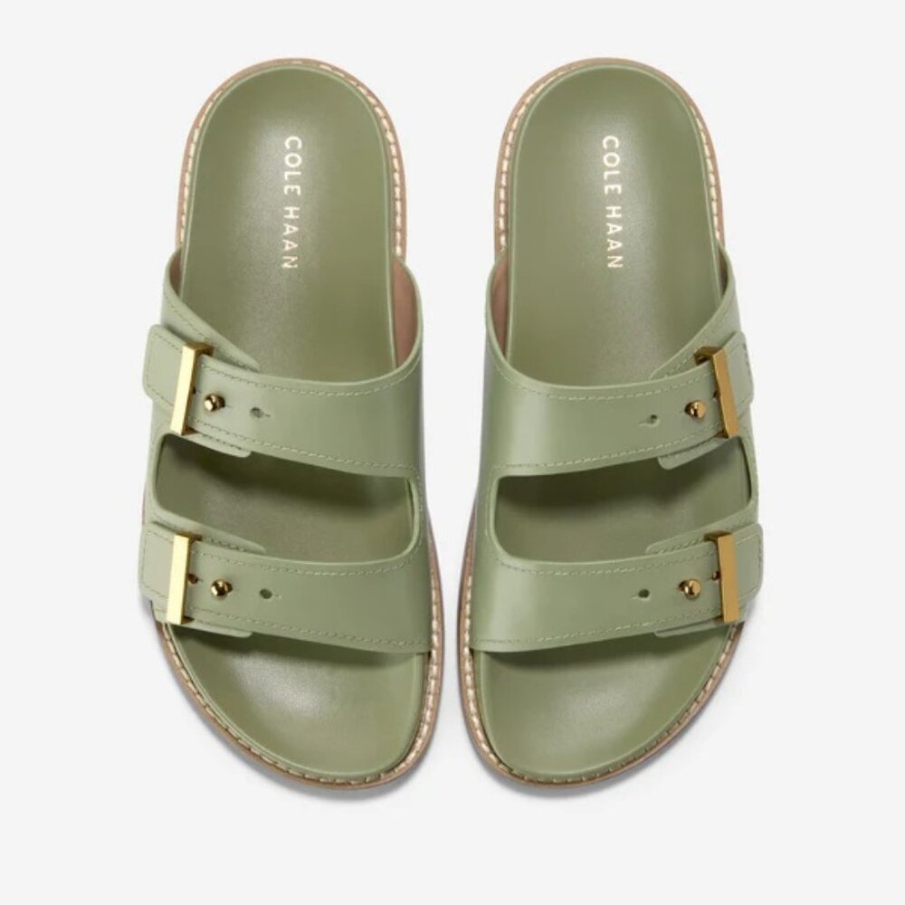 Cole Haan Women's Marisol Footbed Sandals Shoes Oil Green, Size 9 (New in Box) - Picture 3 of 16